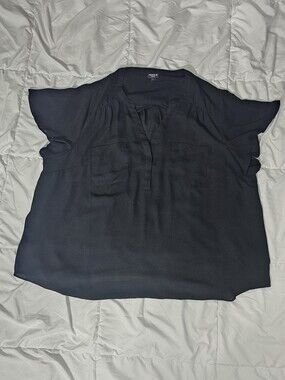 Torrid Black Short Sleeve Blouse
